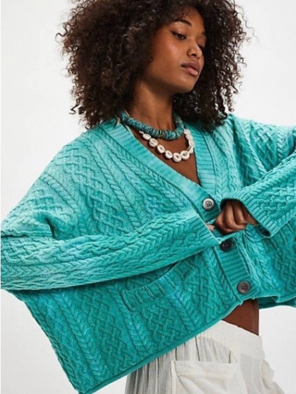 NWOT Free People Washed Ashore Cardigan Size S